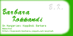 barbara koppandi business card