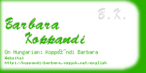 barbara koppandi business card